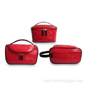 PVC Cosmetic Bags with Big Zipper Compartment, Various Color and Shapes are Available